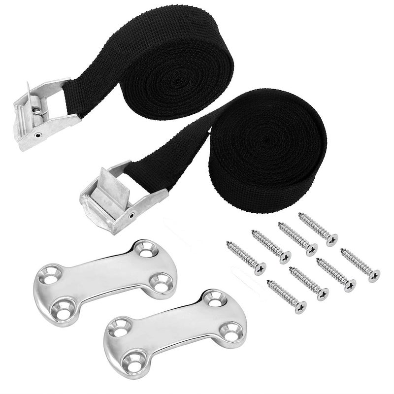 Tirifer Universal Cooler Tie-Down Strap Kit, Tie Down Kit Cooler Straps, Cam Buckle Lashing Strap Compatible with YETI Coolers, RTIC Coolers - Image 1